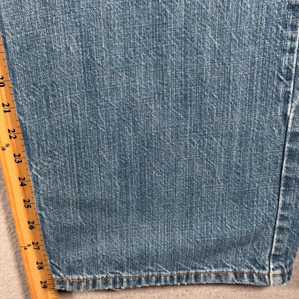 Levis 569 Loose Straight Jeans Mens 42x32 Light Wash Blue Denim 005692450